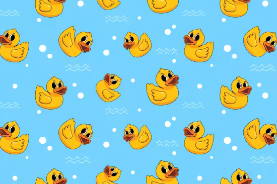 EE - Yellow Rubber Duck Seamless Pattern 97JJVW8