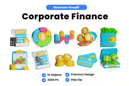 EE - Corporate Finance 3D Icon NHEXA9A