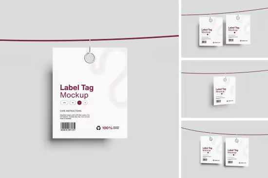 EE - Label Tag Mockup P9D9W5N
