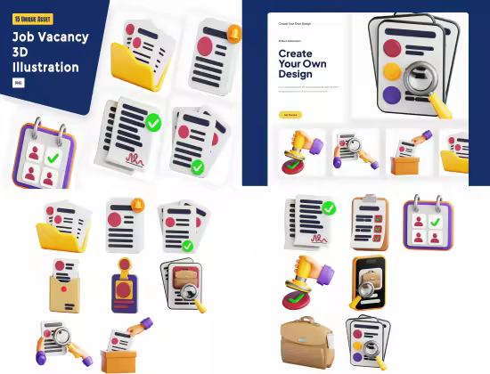 EE - Job Vacancy 3D Illustration E5UPLWJ
