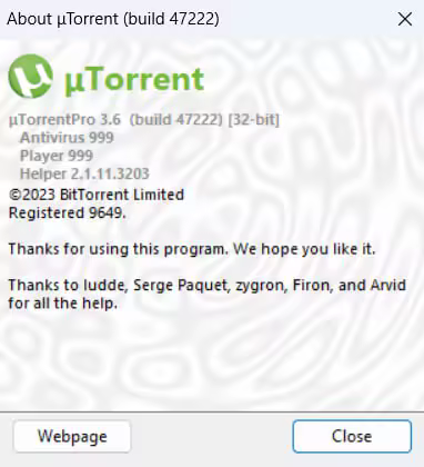 μTorrent Pro 3.6.0 Build 47222 Multilingual