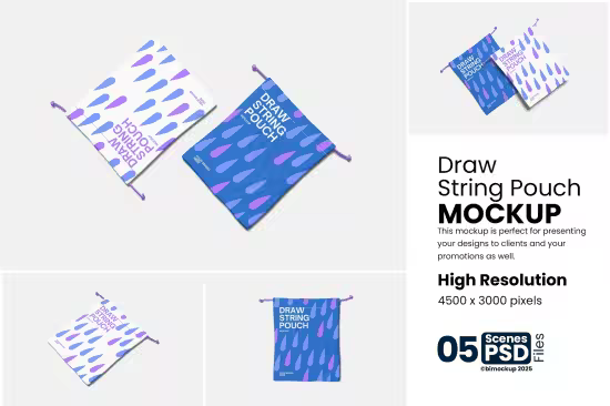 EE - Drawstring Pouch Mockup VQMKPNV