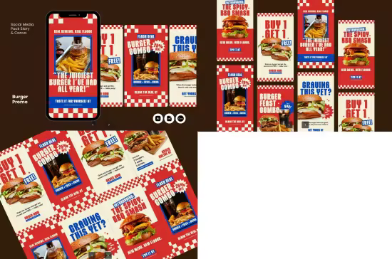 EE - Burger Promo - IG Story Pack &amp; Canva CVH5UH8