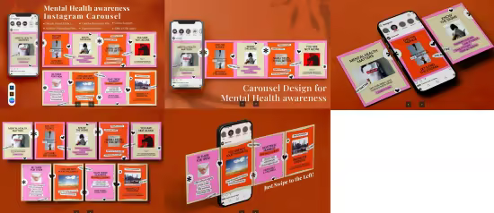 EE - Mental Health awareness Instagram carousel &amp; Canva GTFBY6H