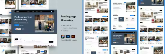 EE - Homestay and Resort Website Landing Page QR4D83A