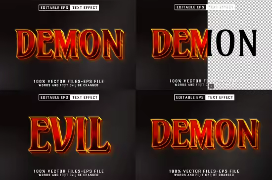 EE - Demon 3d Text - Editable Text Effect MQTUXHP