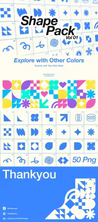 50 Geometric Shapes Asset Pack