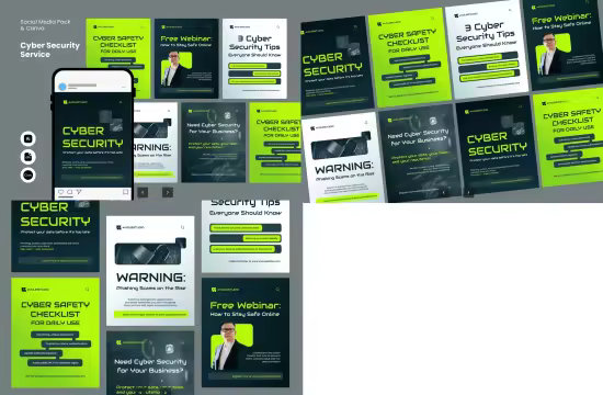 EE - Cyber Security Service - IG Post Pack &amp; Canva 8B9NY24