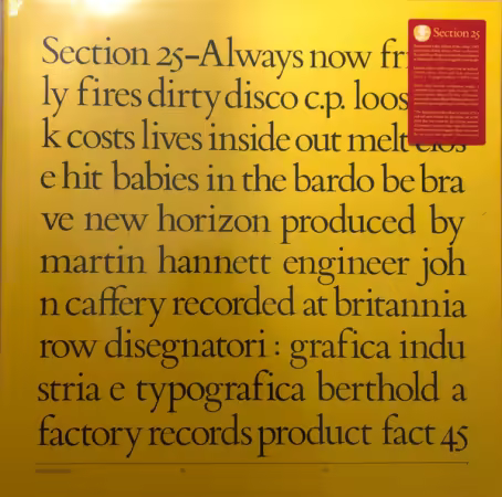 Section 25 - Always Now (Remastered) (1981/2024)