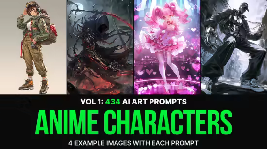 SS - 434 Midjourney Prompts for Anime Characters