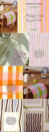 CreativeMarket - Messy Lines: Backgrounds &amp; Borders 291589870