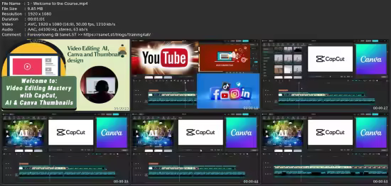 Video Editing Mastery With Capcut, Ai &amp; Canva Thumbnails