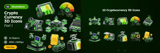 EE - Cryptocurrency 3D Icons Part 1 3SJZ3JS
