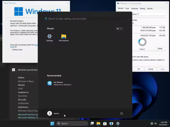Windows 11 Basic 25H2 Build 26200.6584 x64 Preactivated AnkhTech