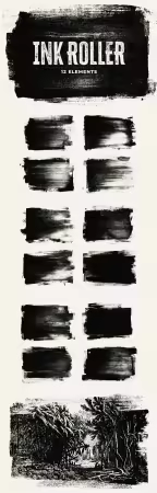 Ink Roller Strokes[PNG/SVG]