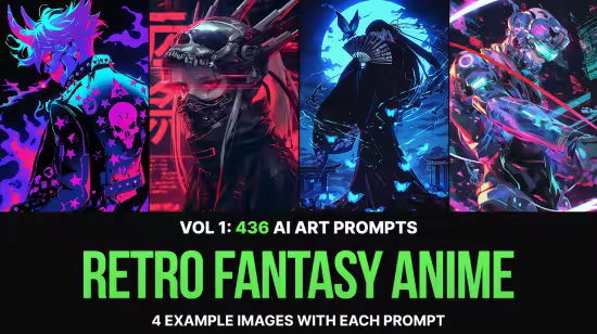 SS - 436 Ai Art Prompts For Retro Fantasy Anime