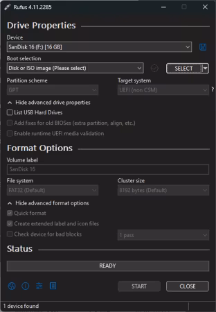 Rufus v4.11.2285 (x86 Edition)
