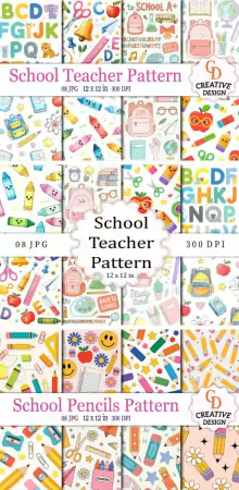 24 School Patterns Collection