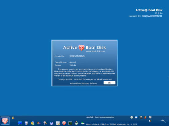 Active Boot Disk 25.2.1a (x64)