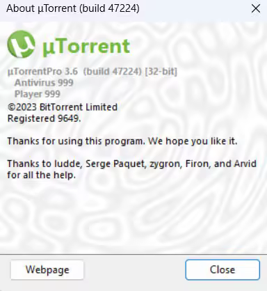 μTorrent Pro 3.6.0 Build 47224 Multilingual