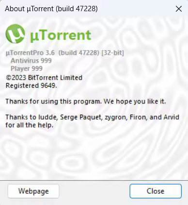 μTorrent Pro 3.6.0 Build 47228 Multilingual