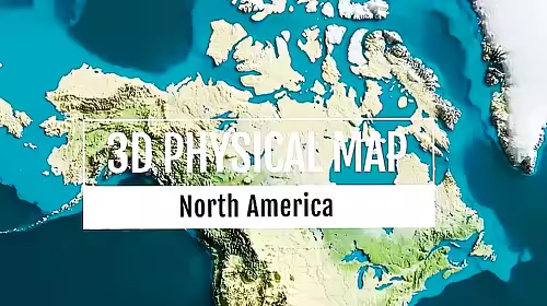 MA 3D Physical Map - North America 1551471 - Final Cut Pro Templates