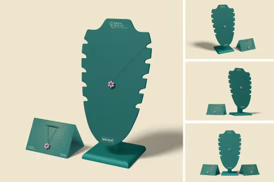 EE - Jewelry Necklace Display Mockup FBA9B7R