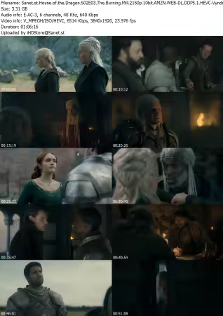 House of the Dragon S02E03 The Burning Mill 2160p 10bit AMZN WEB-DL DDP5 1 HEVC-Vyndros