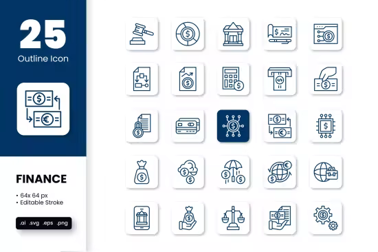 EE - Finance Icon Set 55HJQT2