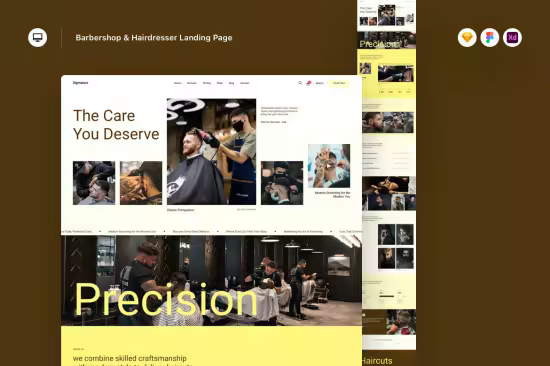 EE - Barbershop &amp; Hairdresser Landing Page 86BYFCQ