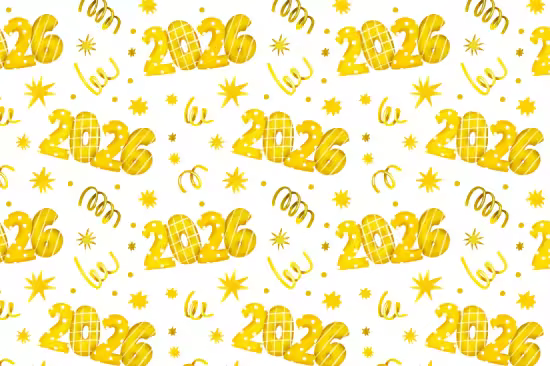 EE - New Year 2026 Seamless Pattern Background ECFURPA