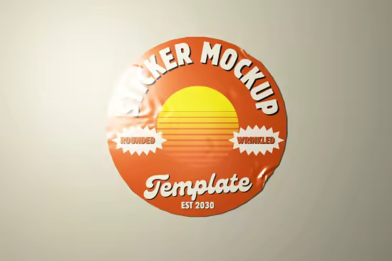 EE - Rounded Sticker Mockup FV7MUVX