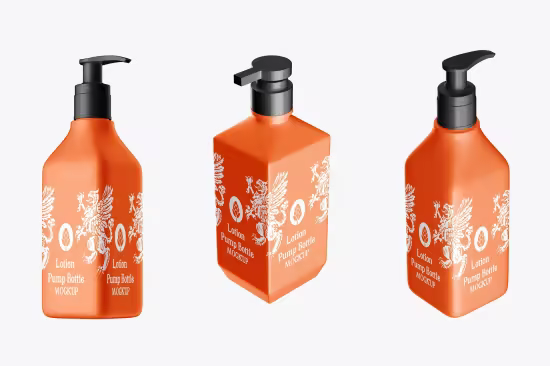 EE - Cosmetic Lotion Pump Bottle Mockup NLA9445