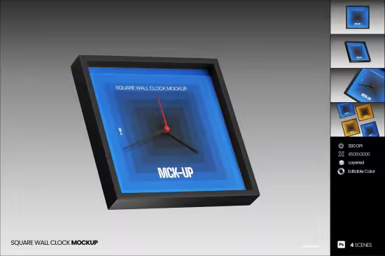 EE - Square Wall Clock Mockup 3N7NQGL
