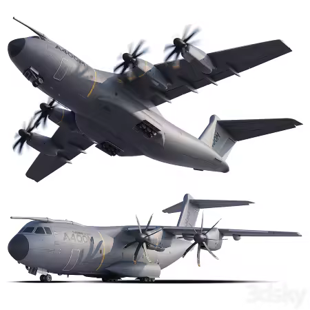 Airbus A400M Four-engine turboprop military transport aircraft – 3D Model