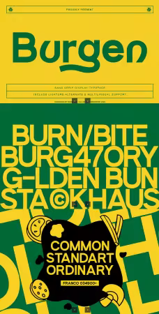 EE - Burgen Bold Sans Serif Font YS255LH