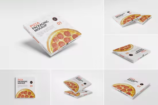 EE - Pizza Box Packaging Mockup QTDGWVD