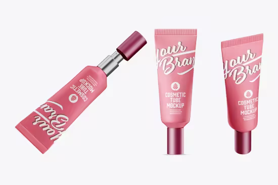 EE - Cosmetic Squeeze Tube Mockup HAF622S