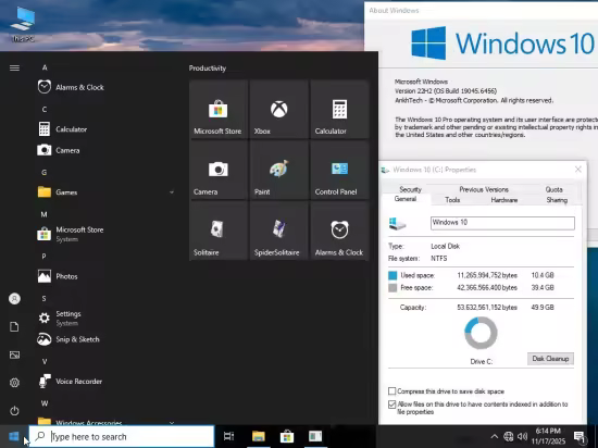 Windows 10 Pro Lite / SuperLite 22H2 Build 19045.6456 x64 Multilanguage Preactivated AnkhTech