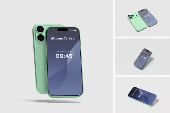 EE - High Quality iPhone 17 Pro Mockup Set 77YSERP