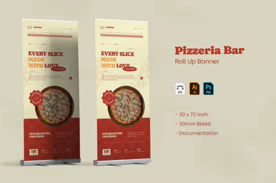 EE - Pizzeria - Roll Up Banner HZ7K8MJ