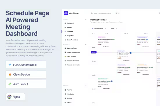 EE - Schedule Page AI Powered Meeting Dashboard ALQP9X7