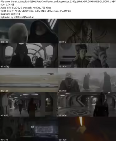 Ahsoka S01E01 Part One Master and Apprentice 2160p 10bit HDR DSNP WEB-DL DDP5 1 HEVC-Vyndros