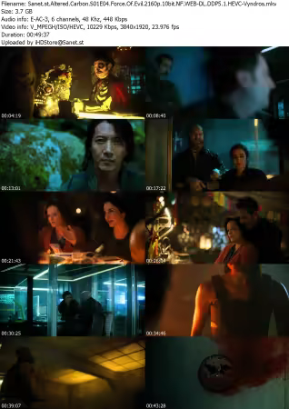 Altered Carbon S01E04 Force Of Evil 2160p 10bit NF WEB-DL DDP5 1 HEVC-Vyndros