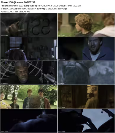 Dreamcatcher 2003 1080p WEBRip HEVC HDR AC3 - ASUS