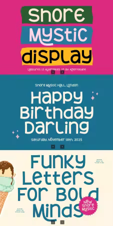EE - Shore Mystic A Playful Quirky Display Sans Serif TV2S35J