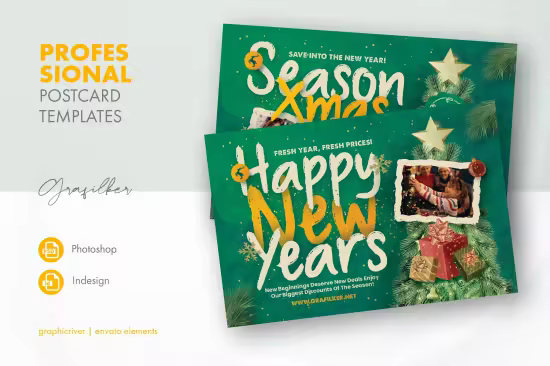 EE - Christmas Event Postcard Templates 4PDSST2