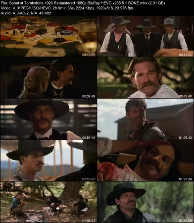 Tombstone 1993 Remastered 1080p BluRay HEVC x265 5.1 BONE