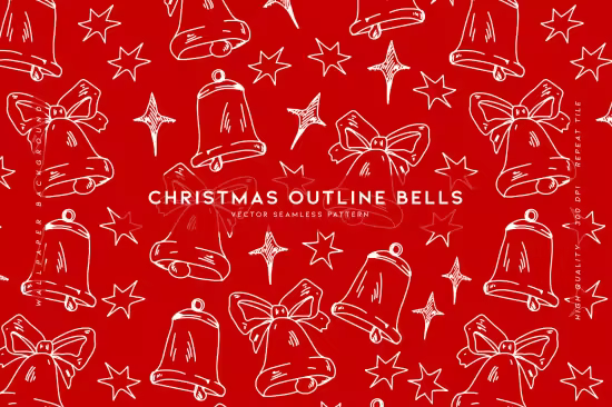 EE - Christmas Outline Bells YGHH9RM
