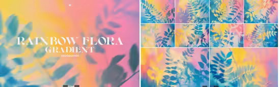 EE - Rainbow Flora Gradient Backgrounds MFTLDKN